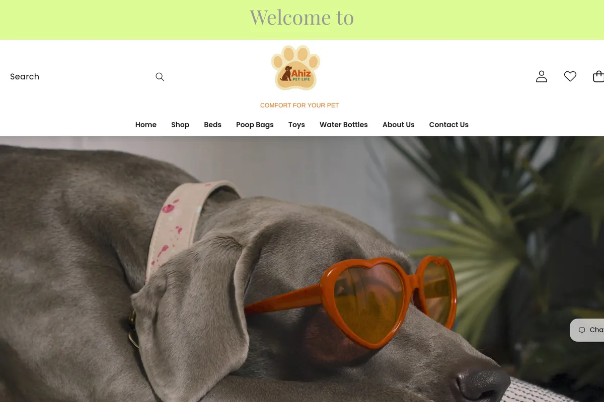 Ahiz Pet Life website preview